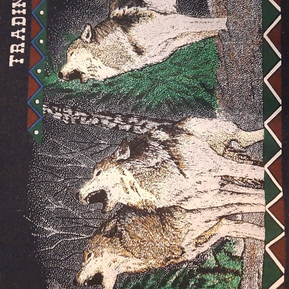 Xl y2k vintage wolf sweatshirt wolves navy with great pic great condition - Picture 6 of 8